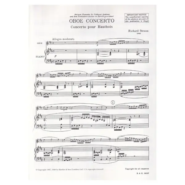 Concerto for Oboé - piano reduction