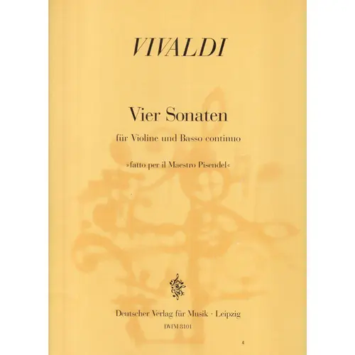 Vier Sonaten Fur Violine Und Basso Continuo