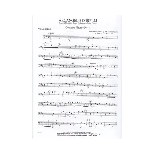 The Best Of Arcangelo Corelli - Score + partes