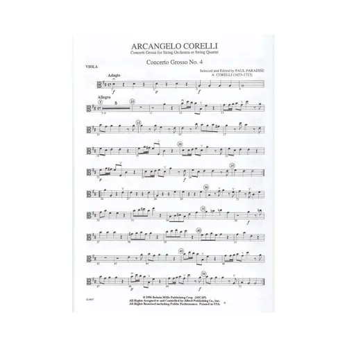 The Best Of Arcangelo Corelli - Score + partes