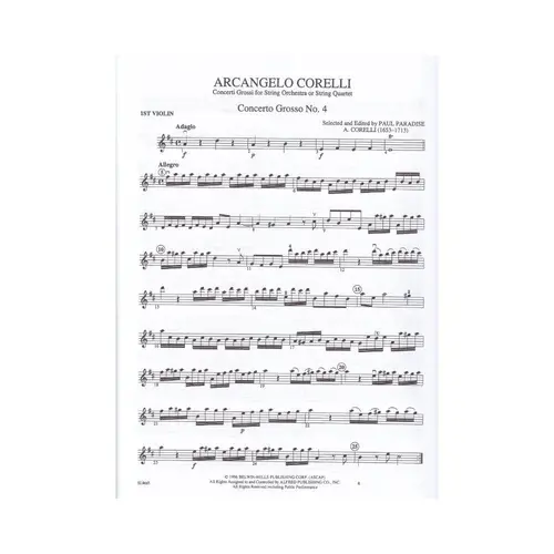 The Best Of Arcangelo Corelli - Score + partes