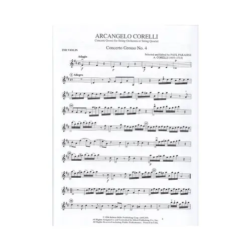 The Best Of Arcangelo Corelli - Score + partes