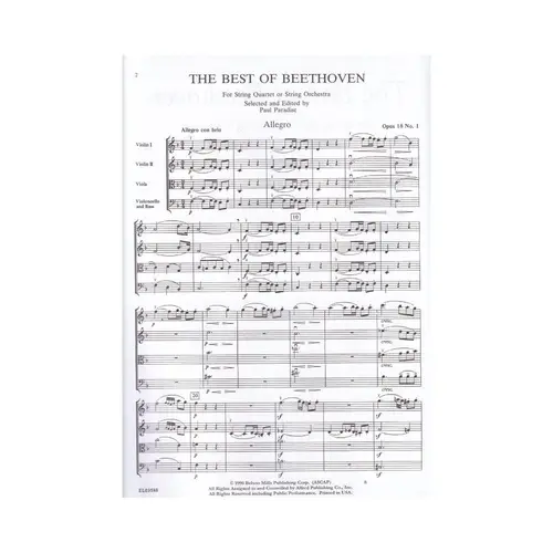 The Best Of Beethoven - Score + partes