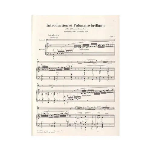 Polonaise Brillante Op.3 Und Duo Concertant - Urtext