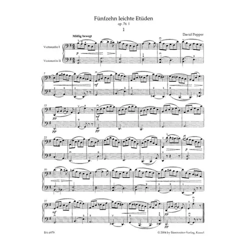 Fifteen Easy Melodic-Harmonic Etudes Op.76 I / Ten Grand Etudes Of Moderate Difficulty