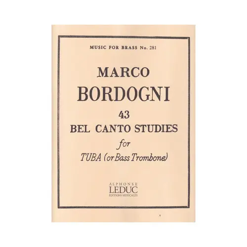 43 Bel Canto Studies For Tuba (Or Bass Trombone)