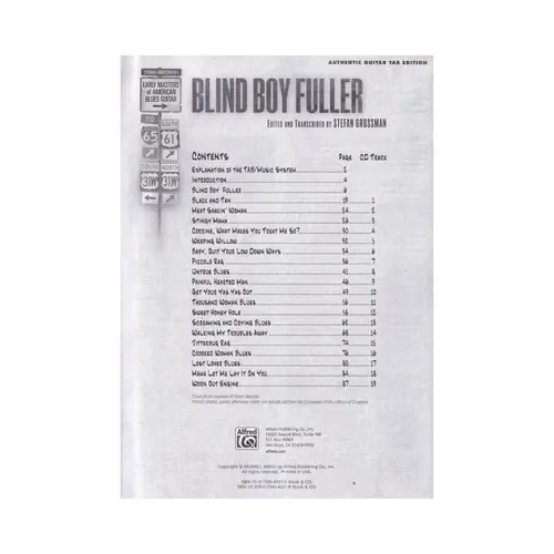 Blind Boy Fuller - Early Masters Of American Blues Guitar