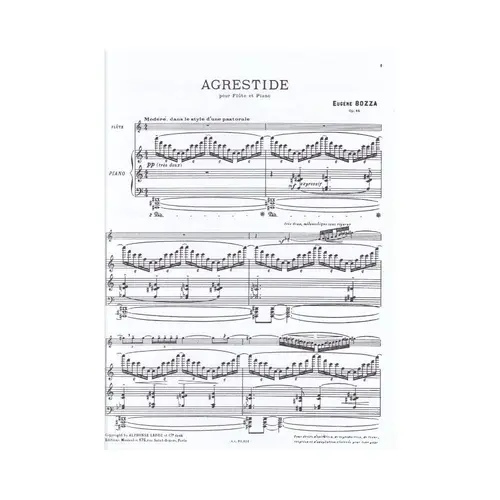 Agrestide Op.44 Pour Flute Et Piano