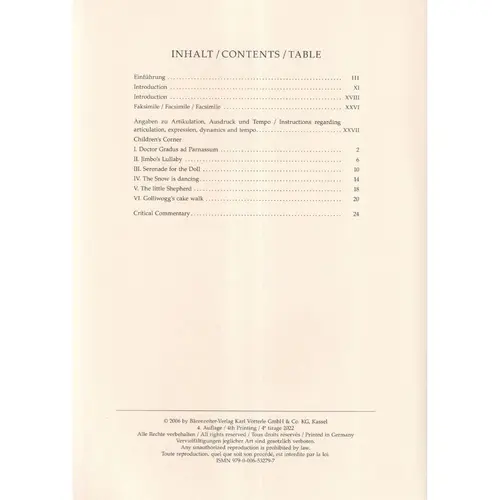 Children´s Corner - Petite Suite Pour Piano Seul