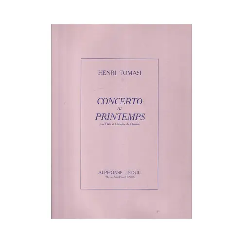 Concerto De Printemps Pour Flute Et Orchestre De Chambre (Flute Et Piano)