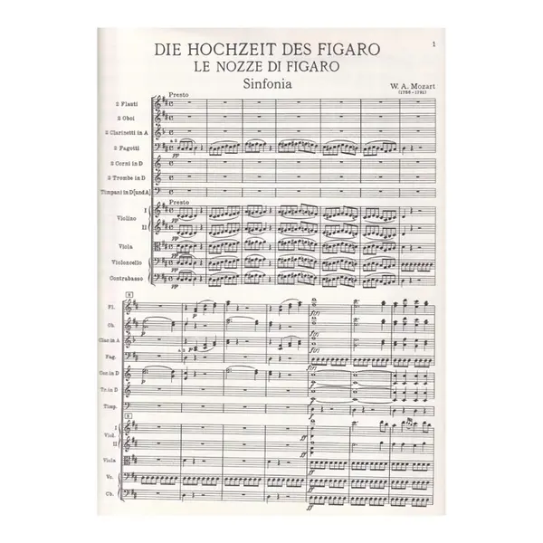 The Marriage Of Figaro In Full Score