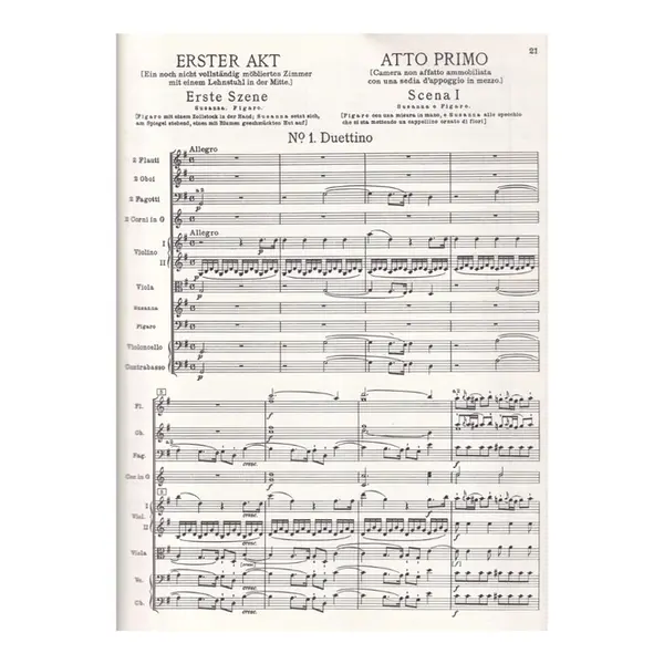 The Marriage Of Figaro In Full Score