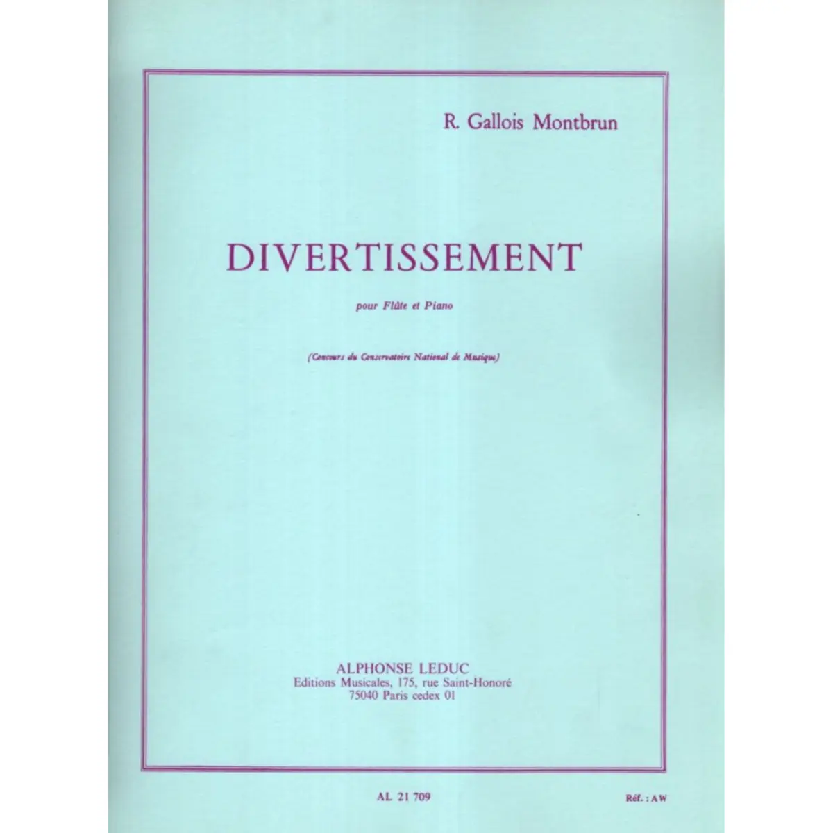 Divertissement Pour Flute Et Piano