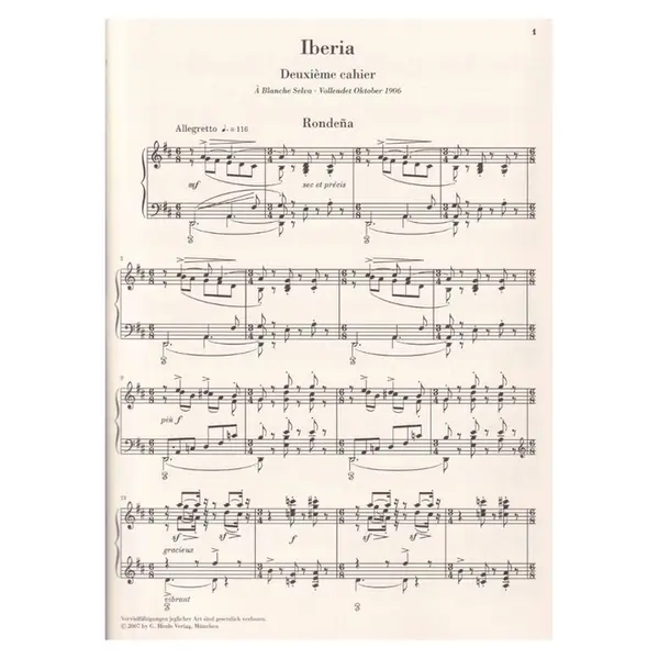 Iberia - Second Book ( Bk 2) - Urtext