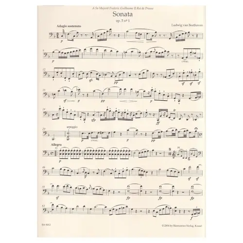 Sonatas For Violoncello And Piano - Urtext