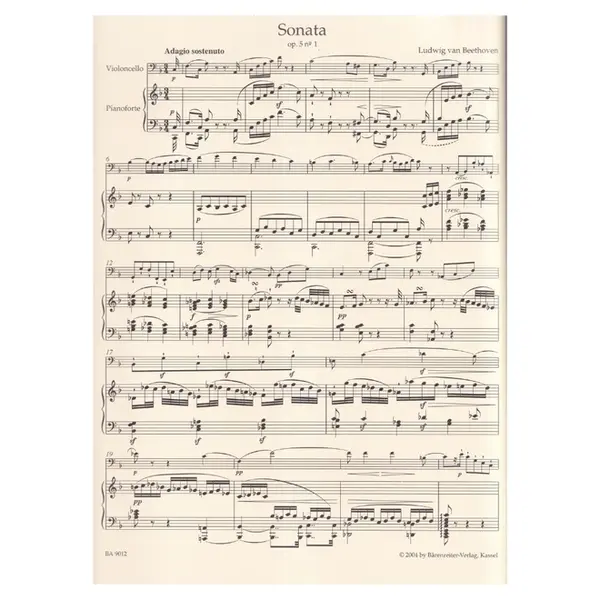 Sonatas For Violoncello And Piano - Urtext