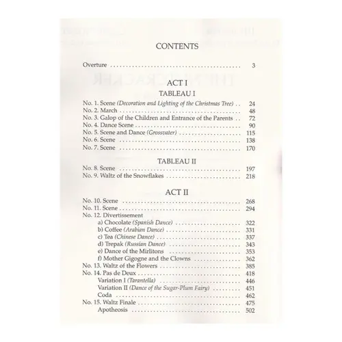The Nutcracker - Complete Ballet In Full Score