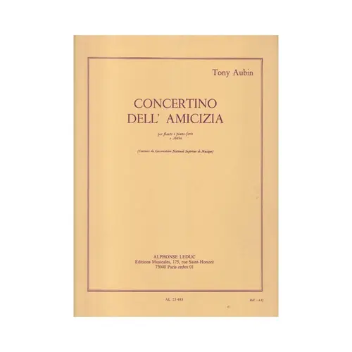 Concertino Dell` Amicizia Pour Flute E Piano-Forte O Arche