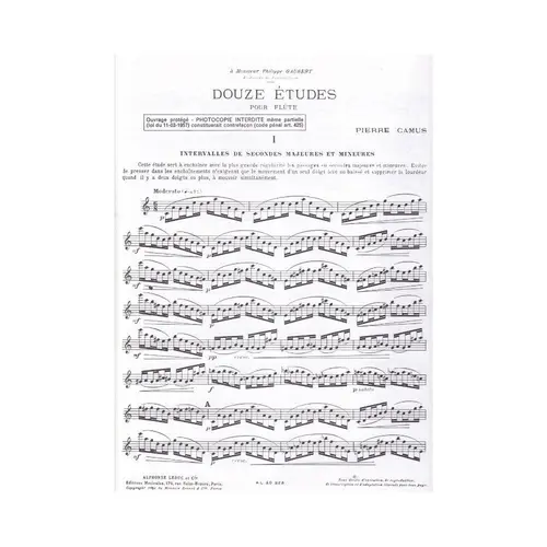 Douze Etudes Pour Flute