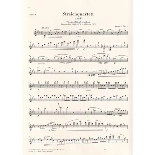 Streichquartette - Op. 51 N.1 C-Moll - N.2 A-Moll - Urtext