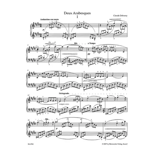 Deux Arabesques pour le piano