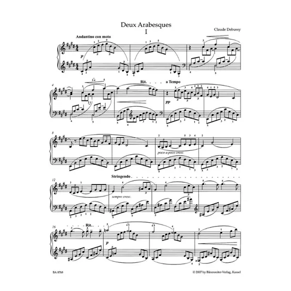 Deux Arabesques pour le piano