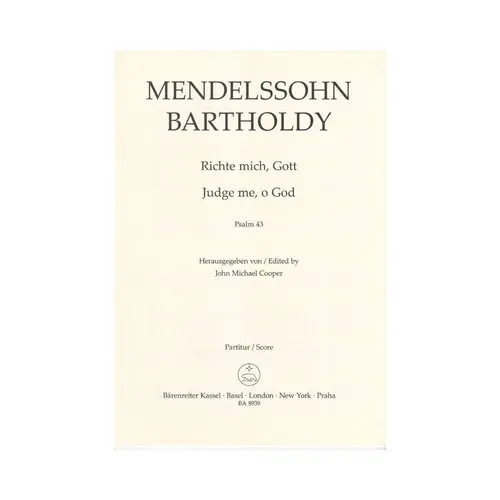 Richte Mich,Gott - Judge Me, O God - Psalm 43