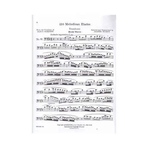 Melodious Etudes For Trombone - Vol.3
