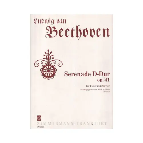Serenade D-Dur Op. 41 Fur Flute Und Klavier