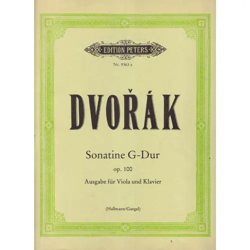 Sonatine G Dur - Op.100 (Viola)