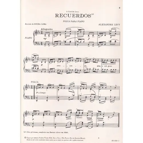 Recuerdos - Polca para piano