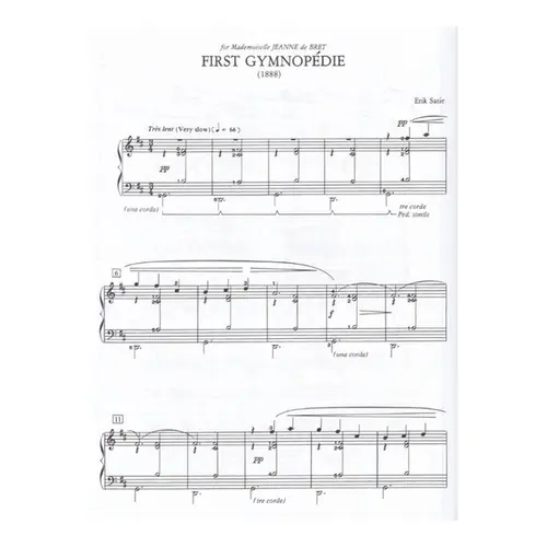 3 Gymnopédies E 3 Gnossiennes For The Piano - Alfred Masterwork Edition