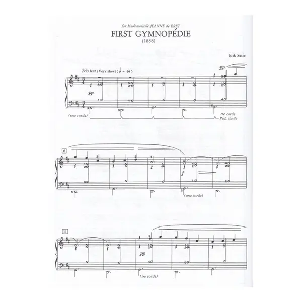 3 Gymnopédies E 3 Gnossiennes For The Piano - Alfred Masterwork Edition