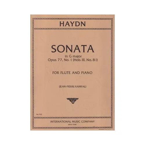 Sonata In G Maj-Op.77 N.1 (H.3 N81)