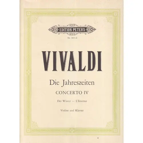 Jahreszeiten (Die) - Concerto Iv - L`Inverno