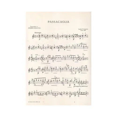 Passacaglia pour guitare