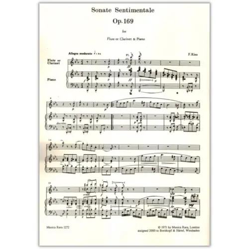 Sonate Sentimentale For Flute,Clarinet And Piano Op.169