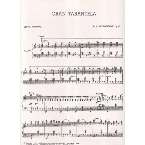 Gran Tarantella Para Piano - Op.67