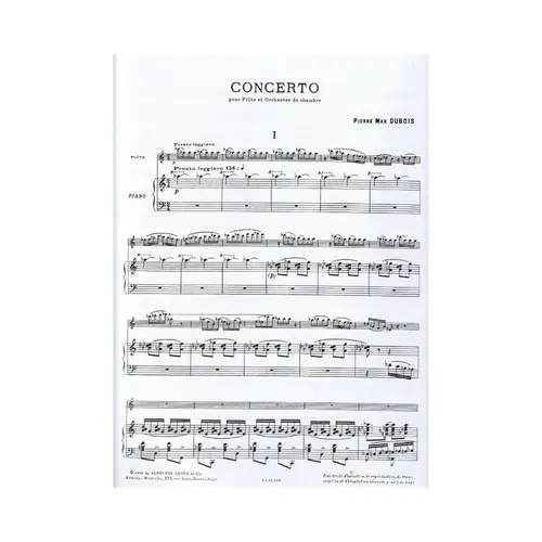 Concerto Pour Flute Et Orchestre De Chamber