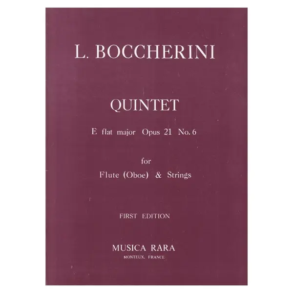 Quintet E Flat Major Op.21 N.6 For Flute (Oboe) E Strings