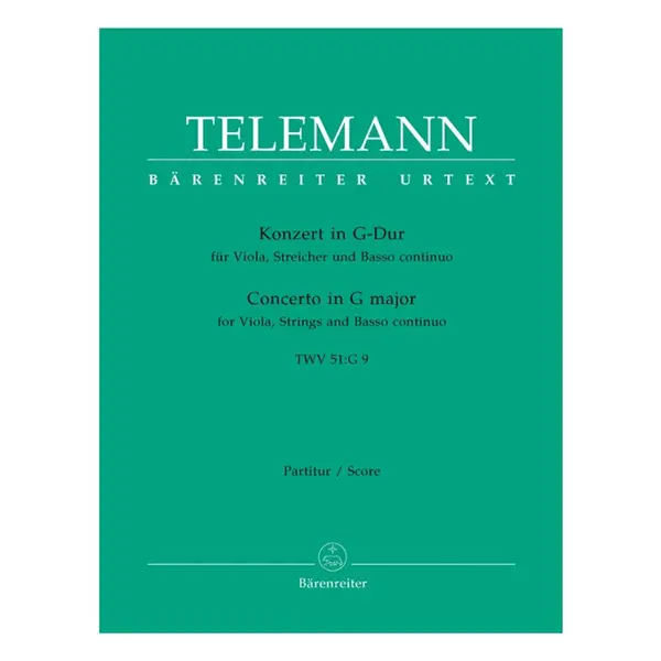 Concerto for Viola, Strings and Basso continuo in G major TWV 51:G9
