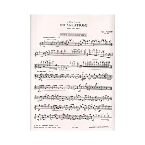 Incantations Pour Flute Seule