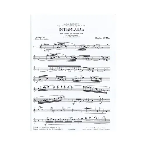 Interlude Pour Flutes A Bec Soprano Et Alto