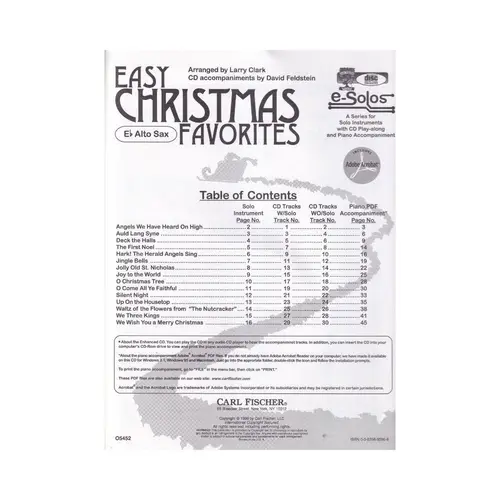 Easy Christmas Favorites - Eb Alto Sax