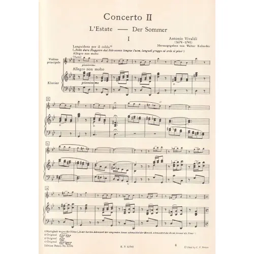 Die Jahreszeiten - Concerto II - Der Sommer