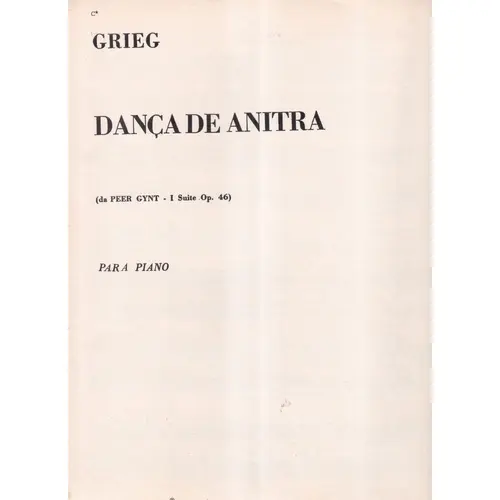 Dança De Anitra