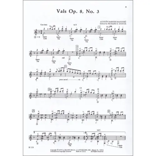 Vals Op.8 N.3 For Solo Guitar (Violão)