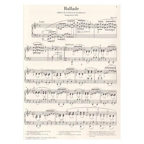 Ballade G-Moll - Op.23 - Urtext