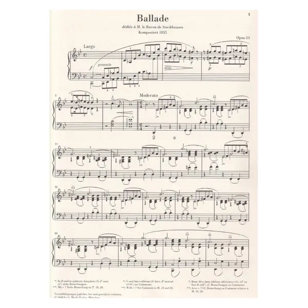 Ballade G-Moll - Op.23 - Urtext