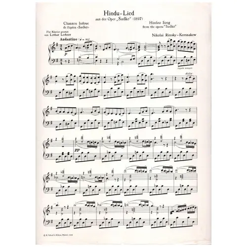 Hindu-Lied  (Opera Sadko)